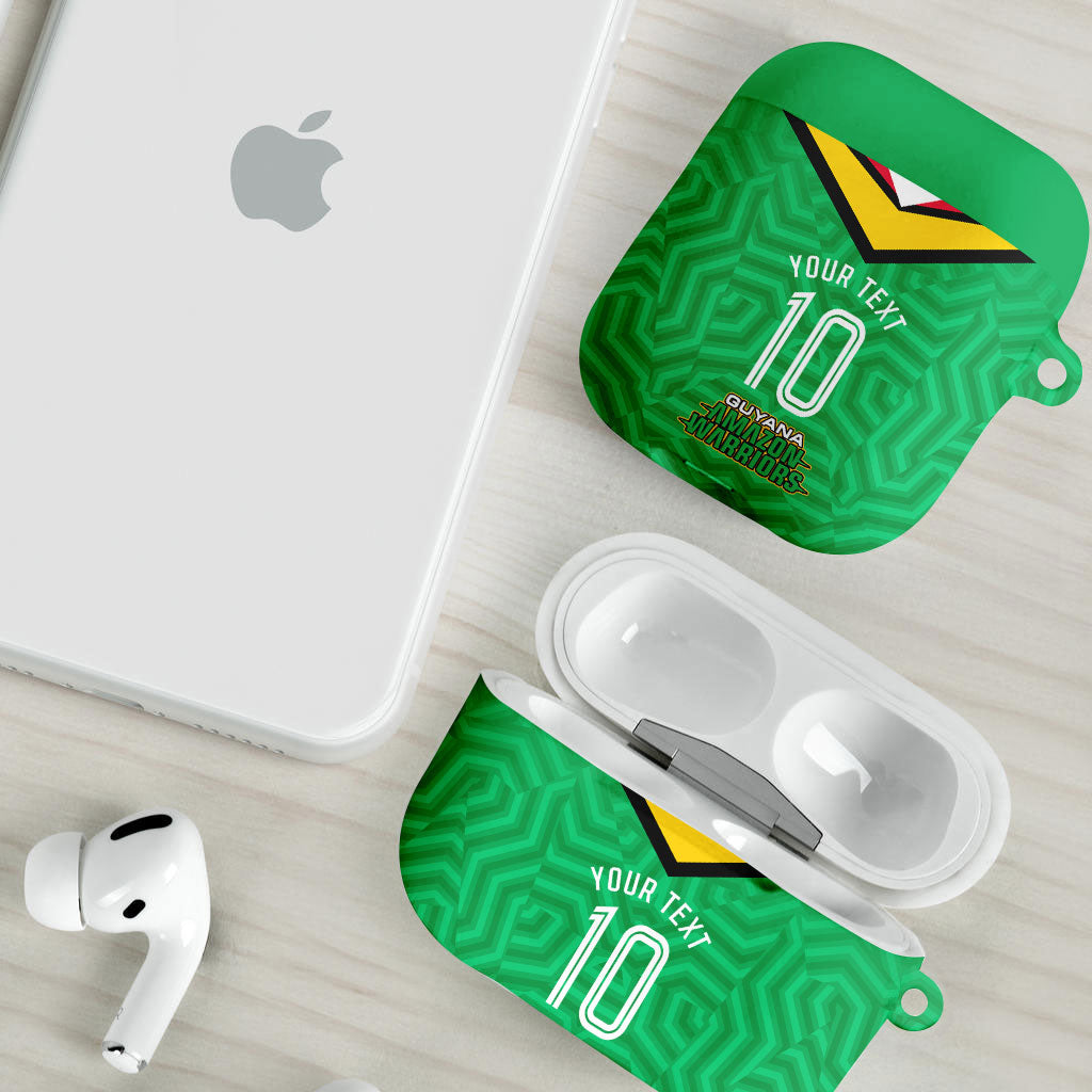 Personalized Guyana Cricket Amazon Warriors AirPods Case Tribal Warrior Mascot Fan