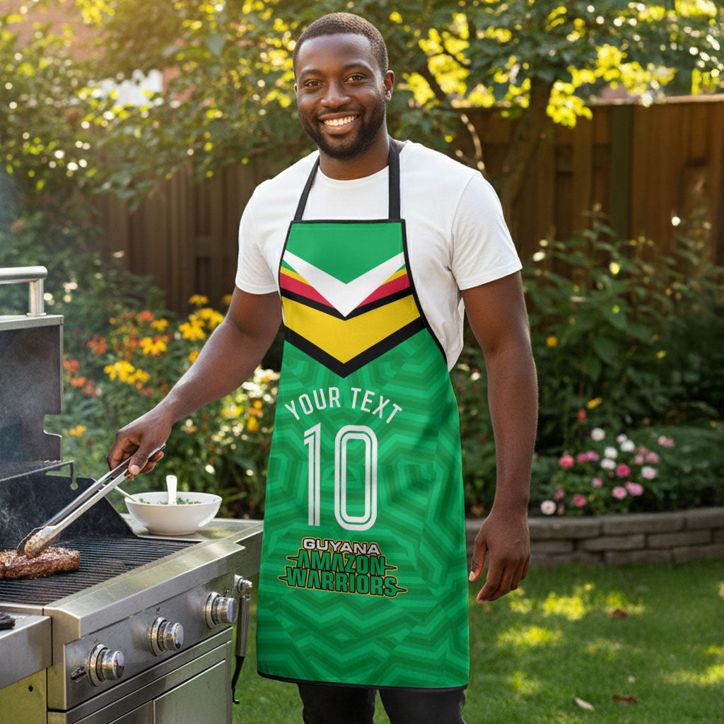 Personalized Guyana Cricket Amazon Warriors Apron Tribal Warrior Mascot Fan