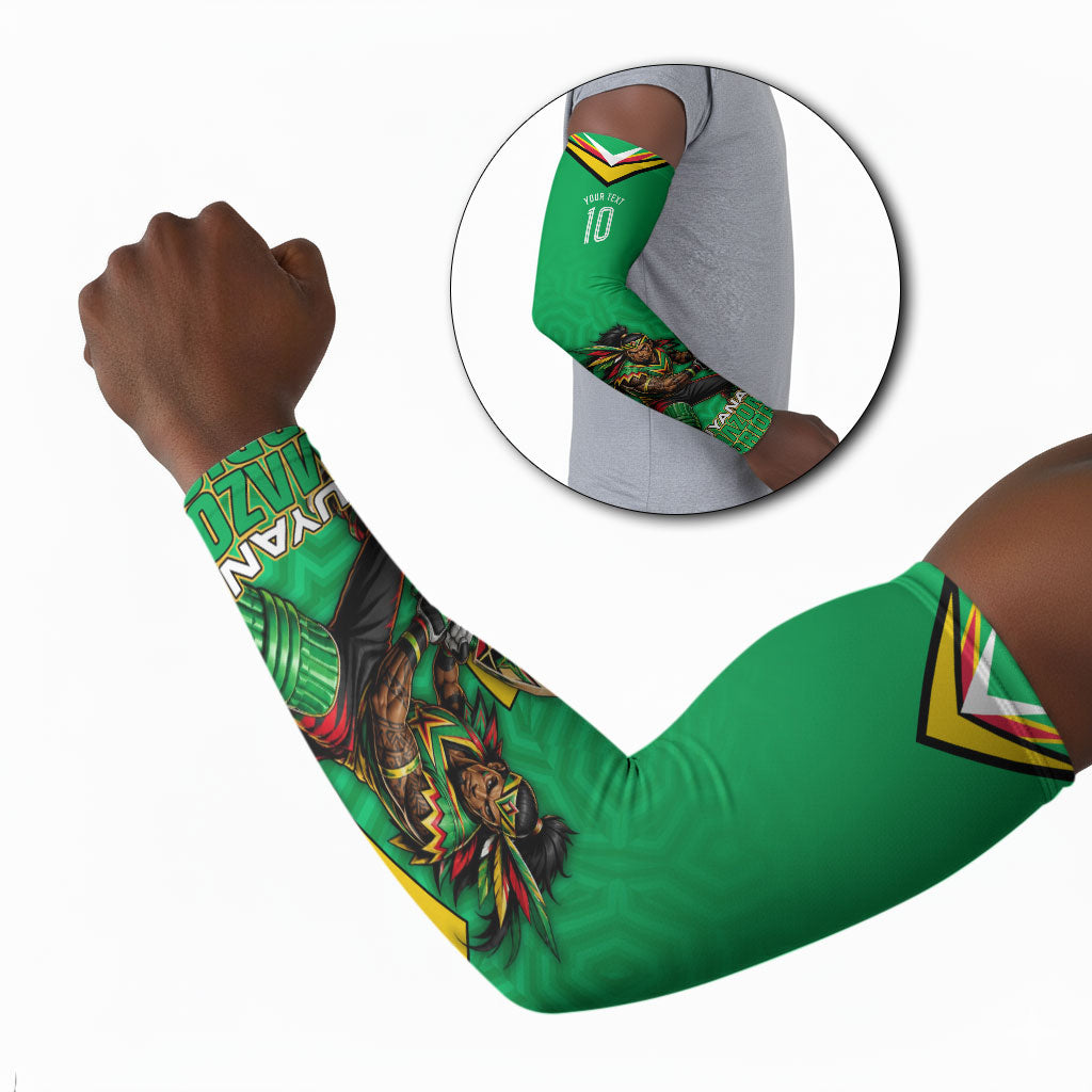 Personalized Guyana Cricket Amazon Warriors Arm Sleeves Tribal Warrior Mascot Fan