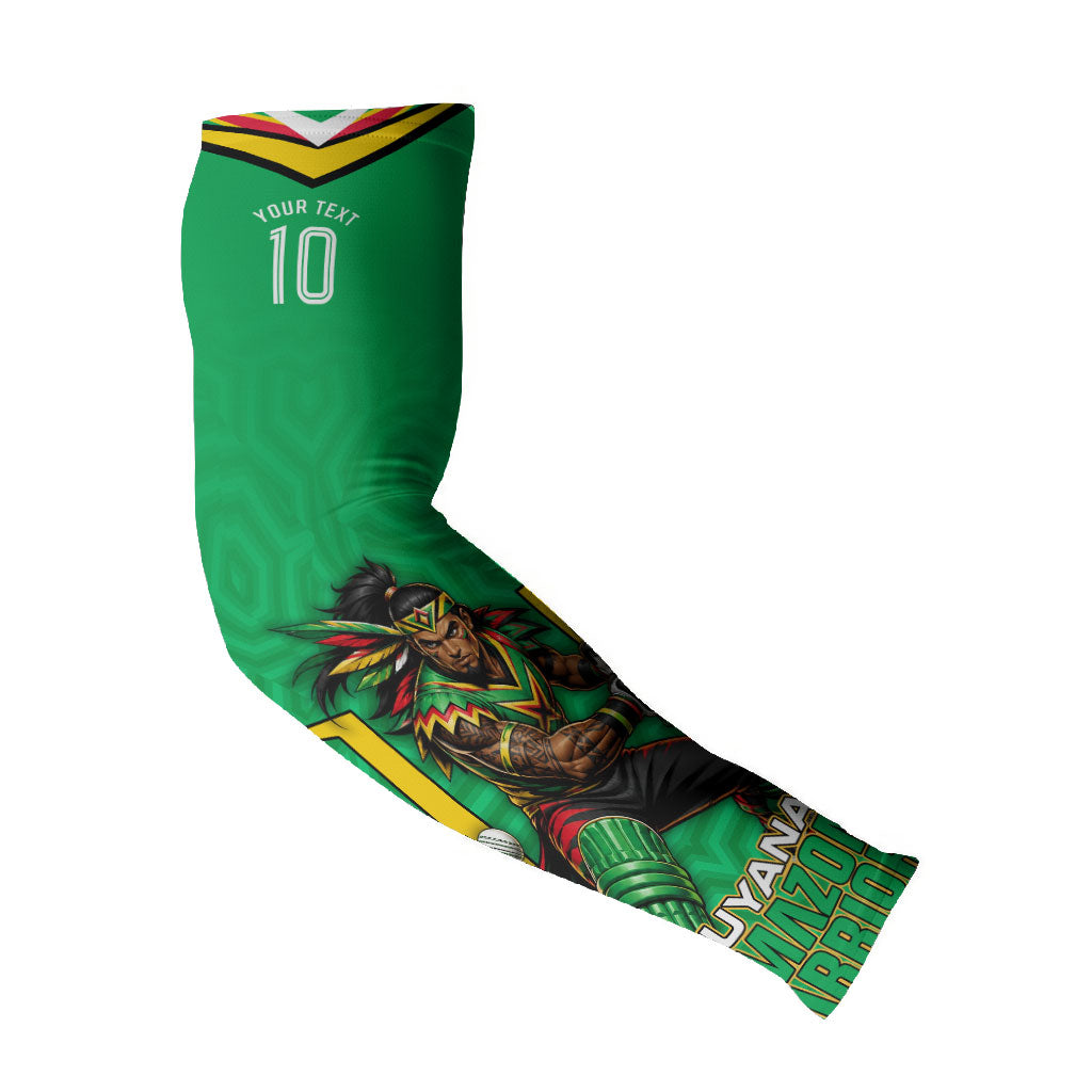 Personalized Guyana Cricket Amazon Warriors Arm Sleeves Tribal Warrior Mascot Fan