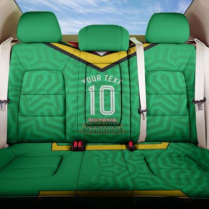Personalized Guyana Cricket Amazon Warriors Back Car Seat Cover Tribal Warrior Mascot Fan