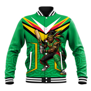 Personalized Guyana Cricket Amazon Warriors Baseball Jacket Tribal Warrior Mascot Fan
