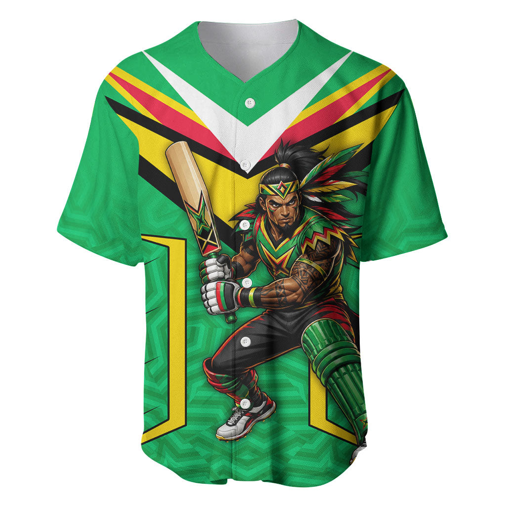 Personalized Guyana Cricket Amazon Warriors Baseball Jersey Tribal Warrior Mascot Fan