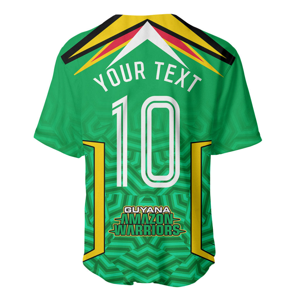Personalized Guyana Cricket Amazon Warriors Baseball Jersey Tribal Warrior Mascot Fan