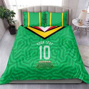 Personalized Guyana Cricket Amazon Warriors Bedding Set Tribal Warrior Mascot Fan