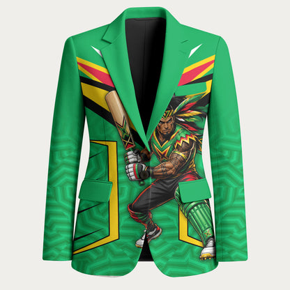 Personalized Guyana Cricket Amazon Warriors Blazer Tribal Warrior Mascot Fan