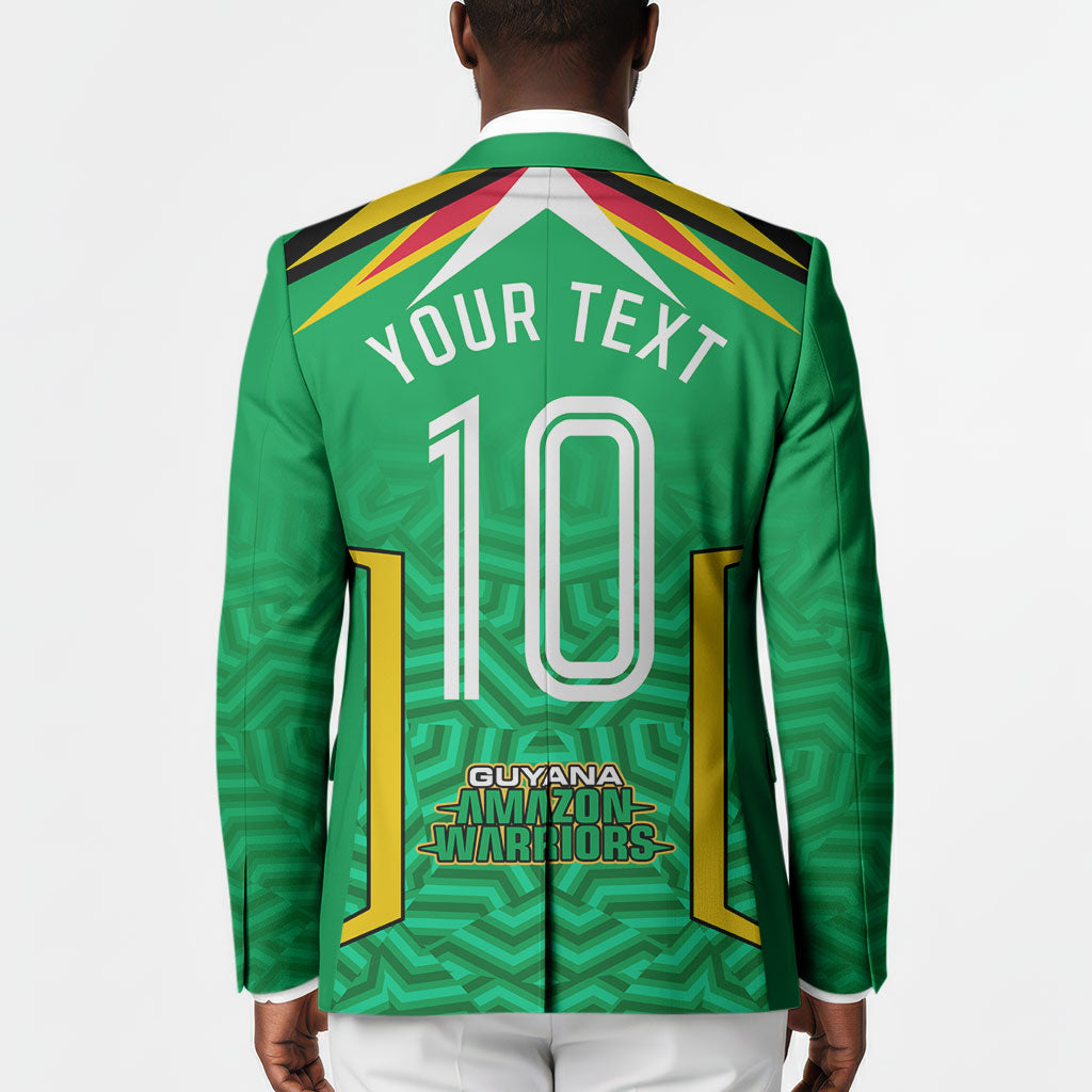 Personalized Guyana Cricket Amazon Warriors Blazer Tribal Warrior Mascot Fan