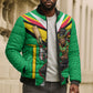 Personalized Guyana Cricket Amazon Warriors Bomber Puffer Jacket Tribal Warrior Mascot Fan