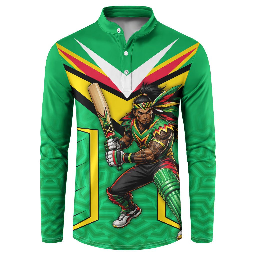 Personalized Guyana Cricket Amazon Warriors Button Sweatshirt Tribal Warrior Mascot Fan