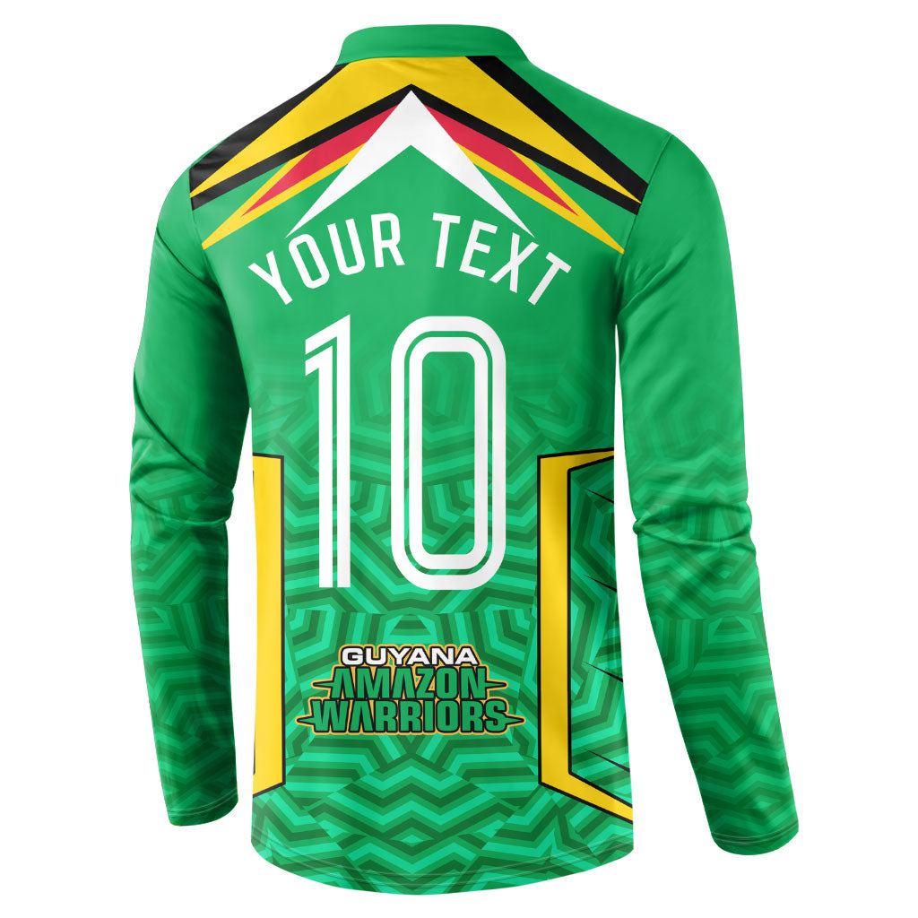 Personalized Guyana Cricket Amazon Warriors Button Sweatshirt Tribal Warrior Mascot Fan