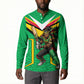 Personalized Guyana Cricket Amazon Warriors Button Sweatshirt Tribal Warrior Mascot Fan