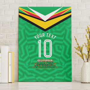 Personalized Guyana Cricket Amazon Warriors Canvas Wall Art Tribal Warrior Mascot Fan