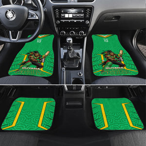 Personalized Guyana Cricket Amazon Warriors Car Mats Tribal Warrior Mascot Fan