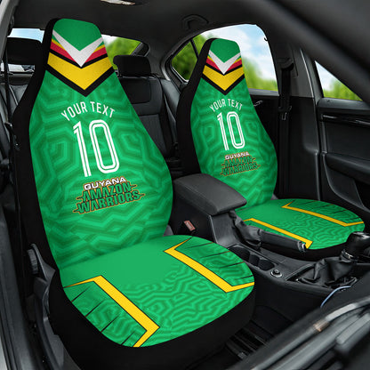 Personalized Guyana Cricket Amazon Warriors Car Seat Cover Tribal Warrior Mascot Fan