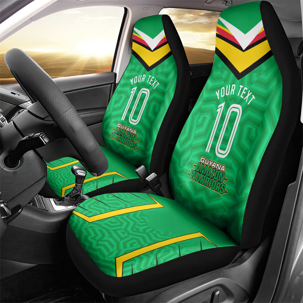 Personalized Guyana Cricket Amazon Warriors Car Seat Cover Tribal Warrior Mascot Fan