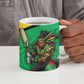 Personalized Guyana Cricket Amazon Warriors Ceramic Mug Tribal Warrior Mascot Fan