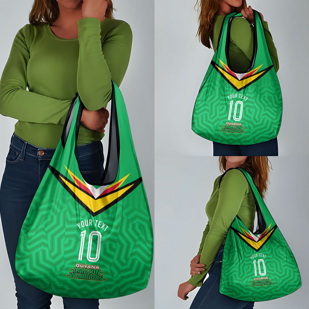 Personalized Guyana Cricket Amazon Warriors Grocery Bag Tribal Warrior Mascot Fan