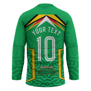 Personalized Guyana Cricket Amazon Warriors Hockey Jersey Tribal Warrior Mascot Fan