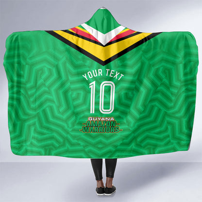 Personalized Guyana Cricket Amazon Warriors Hooded Blanket Tribal Warrior Mascot Fan