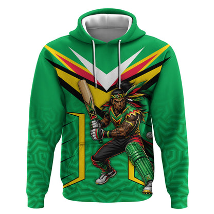 Personalized Guyana Cricket Amazon Warriors Hoodie Tribal Warrior Mascot Fan