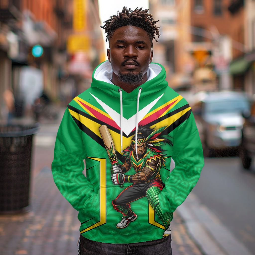Personalized Guyana Cricket Amazon Warriors Hoodie Tribal Warrior Mascot Fan