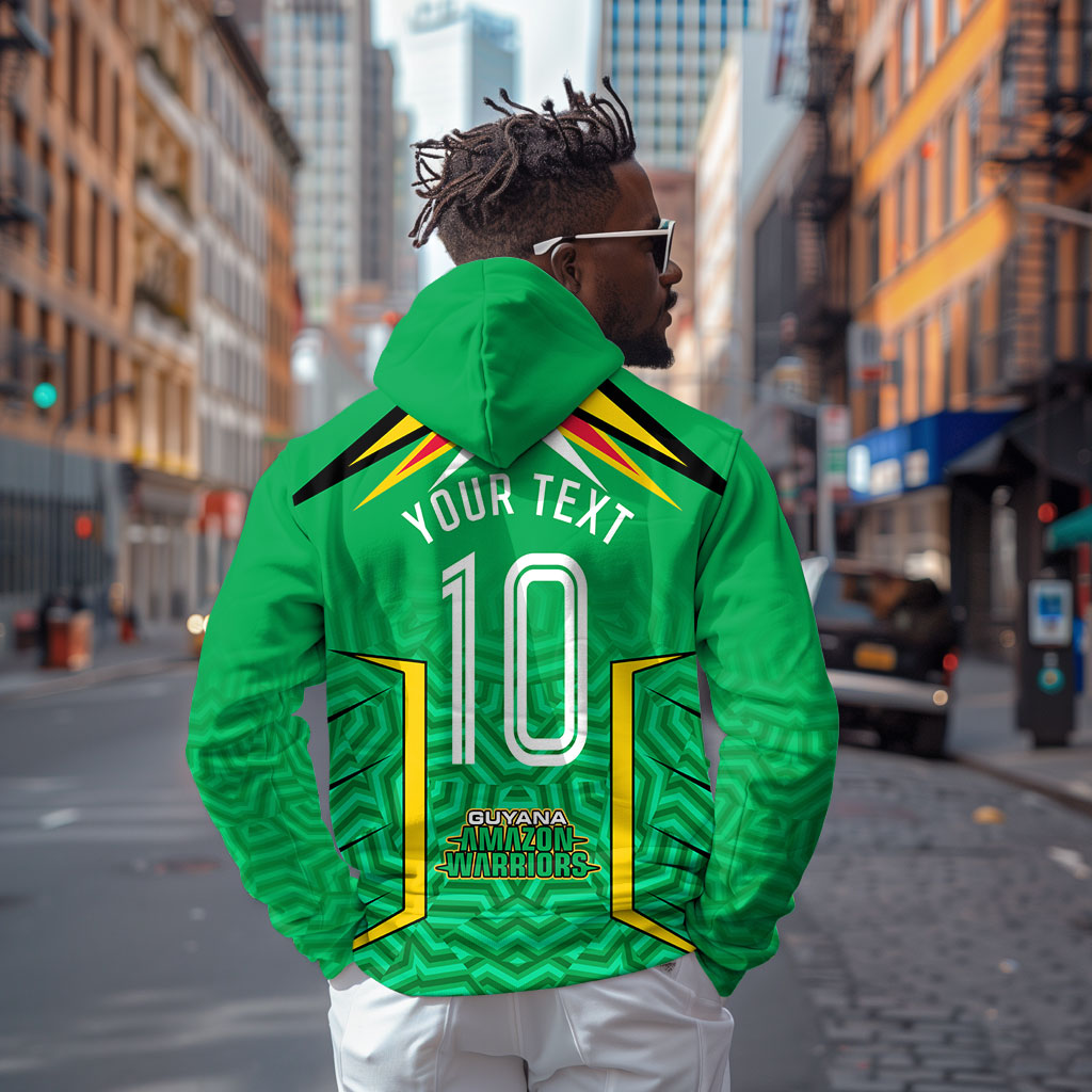 Personalized Guyana Cricket Amazon Warriors Hoodie Tribal Warrior Mascot Fan