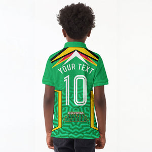 Personalized Guyana Cricket Amazon Warriors Kid Polo Shirt Tribal Warrior Mascot Fan