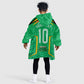 Personalized Guyana Cricket Amazon Warriors Kid Wearable Blanket Hoodie Tribal Warrior Mascot Fan