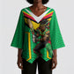 Personalized Guyana Cricket Amazon Warriors Kimono Sleeve Blouse Tribal Warrior Mascot Fan