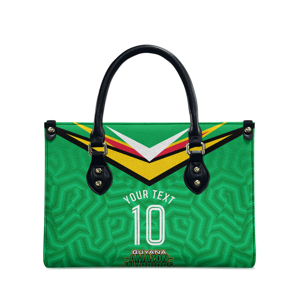 Personalized Guyana Cricket Amazon Warriors Leather Bag Tribal Warrior Mascot Fan
