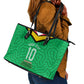 Personalized Guyana Cricket Amazon Warriors Leather Tote Bag Tribal Warrior Mascot Fan