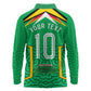 Personalized Guyana Cricket Amazon Warriors Long Sleeve Polo Shirt Tribal Warrior Mascot Fan
