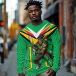 Personalized Guyana Cricket Amazon Warriors Long Sleeve Shirt Tribal Warrior Mascot Fan
