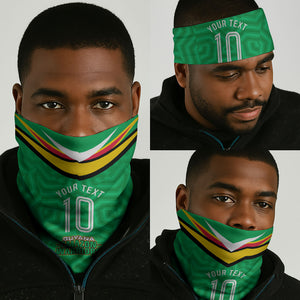 Personalized Guyana Cricket Amazon Warriors Neck Gaiter Tribal Warrior Mascot Fan
