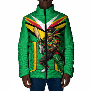 Personalized Guyana Cricket Amazon Warriors Padded Jacket Tribal Warrior Mascot Fan