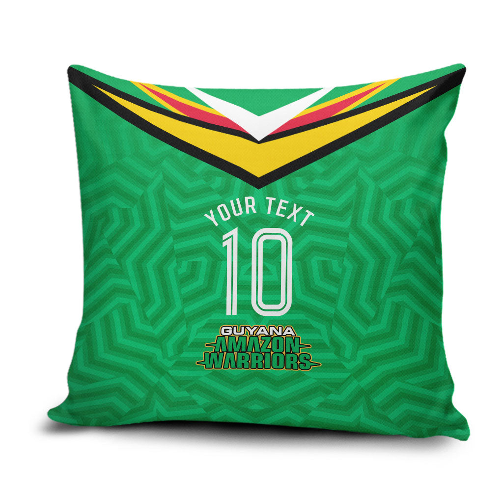 Personalized Guyana Cricket Amazon Warriors Pillow Cover Tribal Warrior Mascot Fan