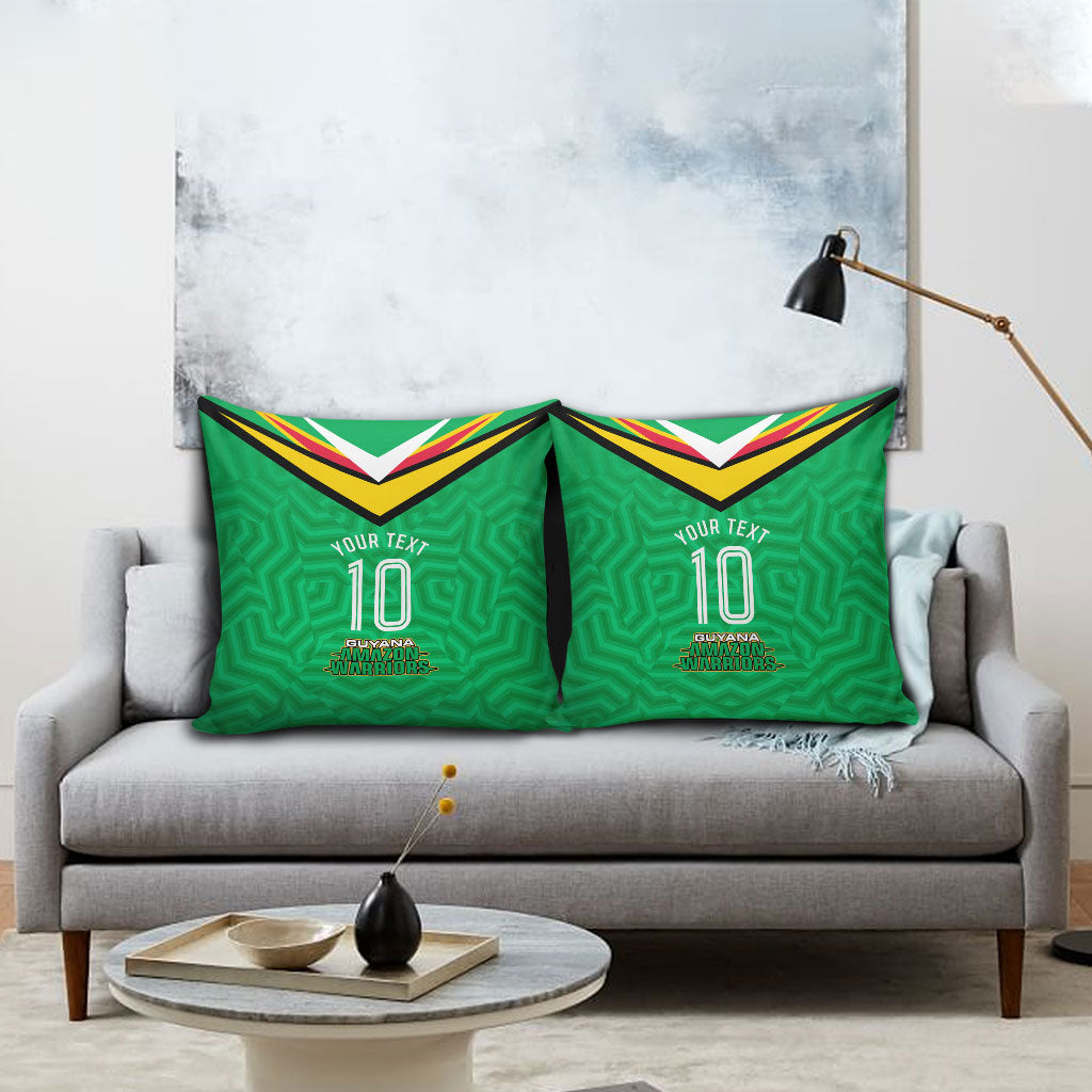 Personalized Guyana Cricket Amazon Warriors Pillow Cover Tribal Warrior Mascot Fan