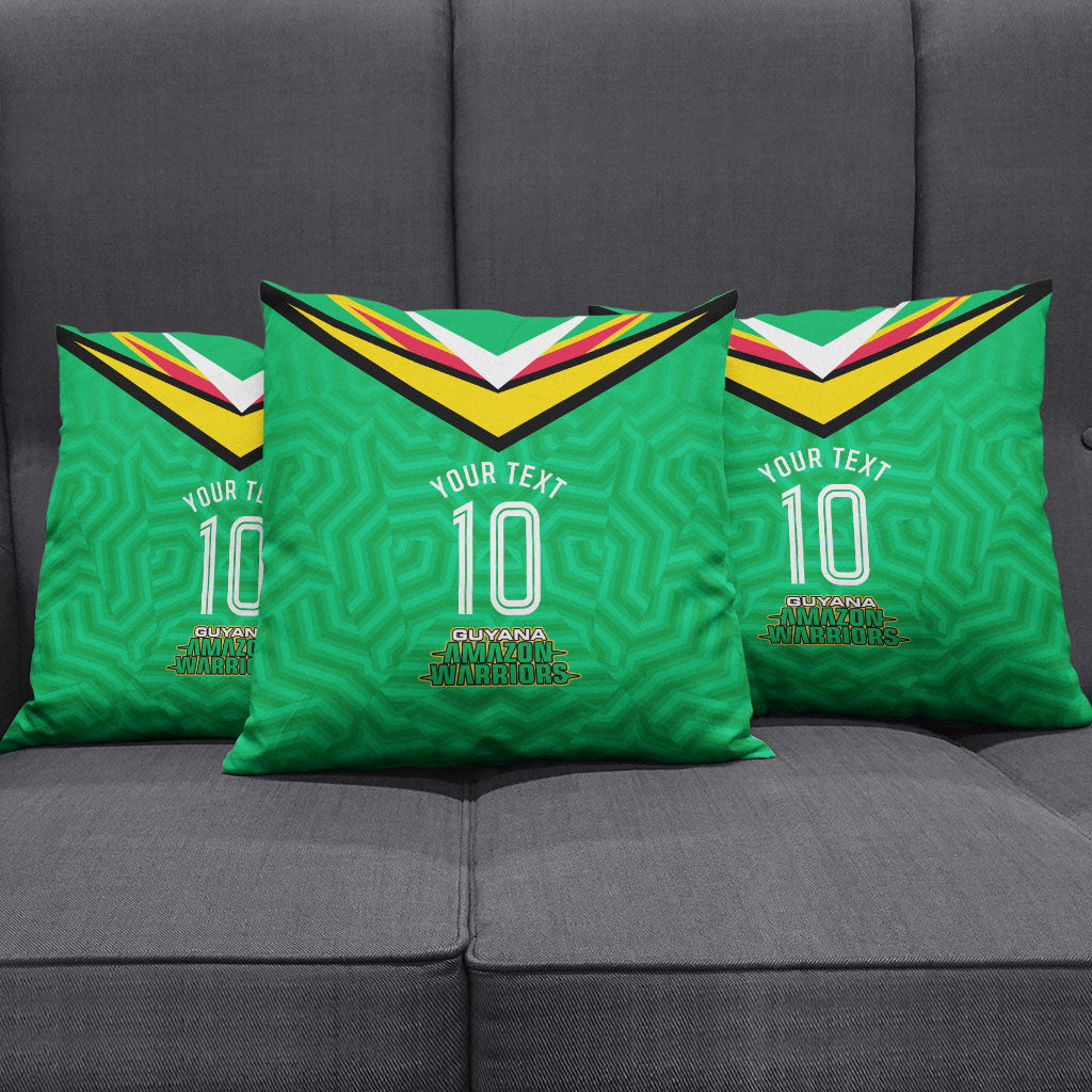 Personalized Guyana Cricket Amazon Warriors Pillow Cover Tribal Warrior Mascot Fan