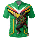 Personalized Guyana Cricket Amazon Warriors Polo Shirt Tribal Warrior Mascot Fan