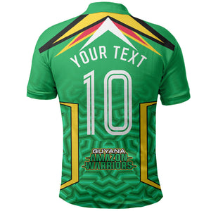 Personalized Guyana Cricket Amazon Warriors Polo Shirt Tribal Warrior Mascot Fan
