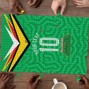 Personalized Guyana Cricket Amazon Warriors Puzzle Tribal Warrior Mascot Fan
