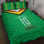Personalized Guyana Cricket Amazon Warriors Quilt Bed Set Tribal Warrior Mascot Fan
