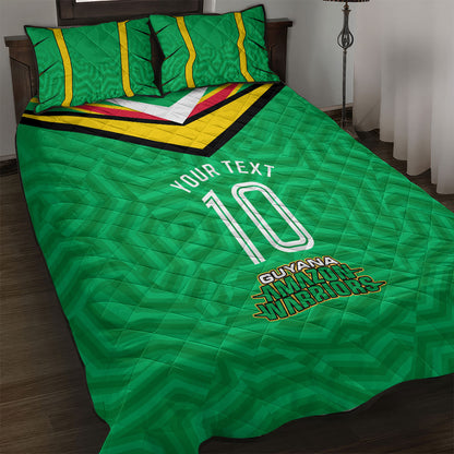 Personalized Guyana Cricket Amazon Warriors Quilt Bed Set Tribal Warrior Mascot Fan