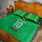 Personalized Guyana Cricket Amazon Warriors Quilt Bed Set Tribal Warrior Mascot Fan