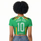 Personalized Guyana Cricket Amazon Warriors Raglan Cropped T shirt Tribal Warrior Mascot Fan