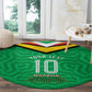 Personalized Guyana Cricket Amazon Warriors Round Carpet Tribal Warrior Mascot Fan
