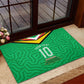 Personalized Guyana Cricket Amazon Warriors Rubber Doormat Tribal Warrior Mascot Fan
