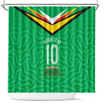 Personalized Guyana Cricket Amazon Warriors Shower Curtain Tribal Warrior Mascot Fan