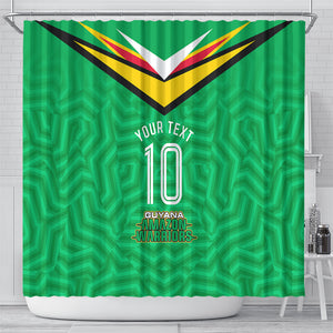 Personalized Guyana Cricket Amazon Warriors Shower Curtain Tribal Warrior Mascot Fan