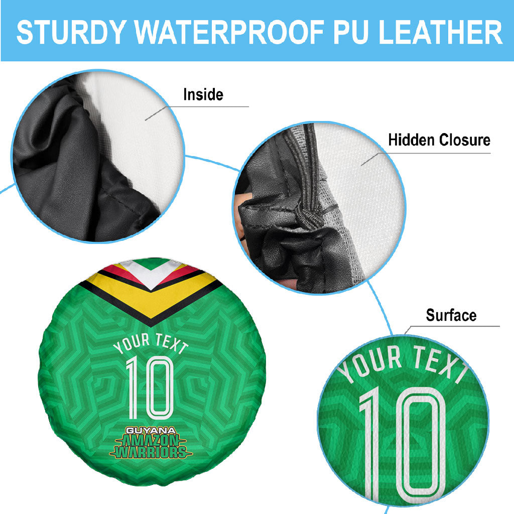Personalized Guyana Cricket Amazon Warriors Spare Tire Cover Tribal Warrior Mascot Fan